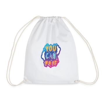 You Can Do It Motivation - Drawstring Bag - white - Front
