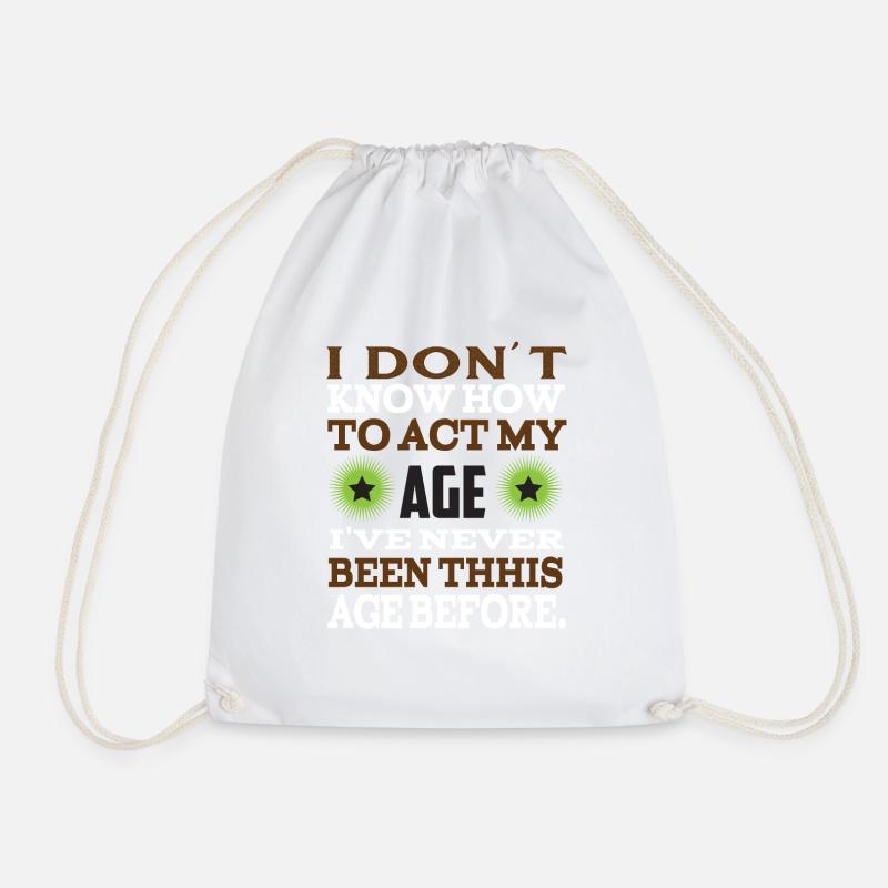 birthday - Drawstring Bag - white