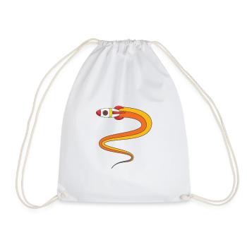 Rocket space star gift - Drawstring Bag - white - Front