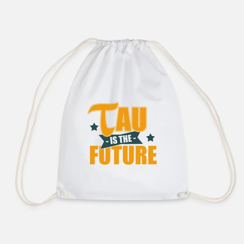 Tau is the future - Drawstring Bag - white