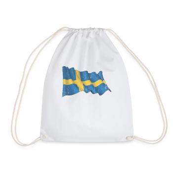 Sweden Sverige - Drawstring Bag - white - Front
