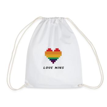 Love wins - Turnbeutel - Weiß - Vorne