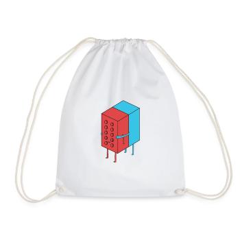 Valentine's building blocks - Drawstring Bag - white - Front