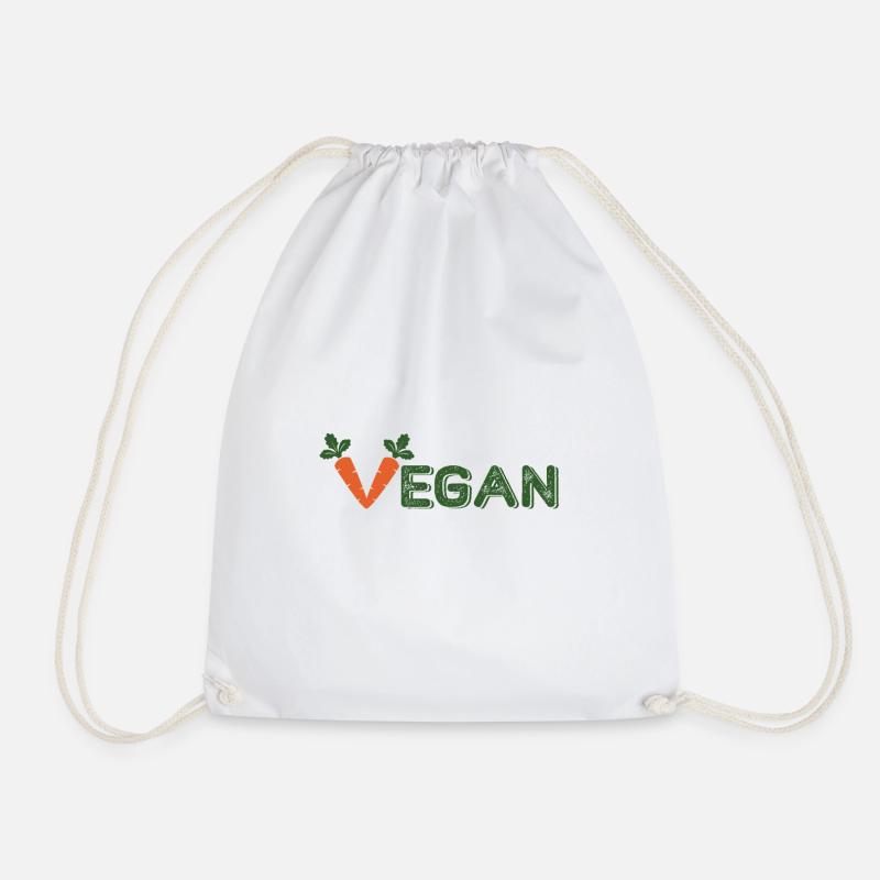 Vegan Möhren - Turnbeutel - Weiß