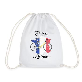Le Tour vélo de route Frace France cycliste - Sac de sport léger - blanc - Devant