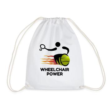 Joueur de tennis en fauteuil roulant Balle de tennis flamme BTNNS - Sac de sport léger - blanc - Devant