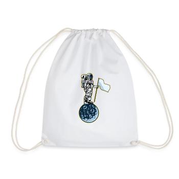 astronaut - Drawstring Bag - white - Front