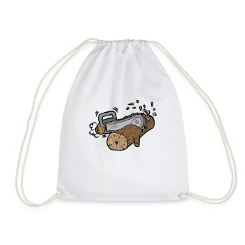 Scie à chaîne forêt bois scie forestier forestier forestier - Sac de sport léger - blanc - Devant