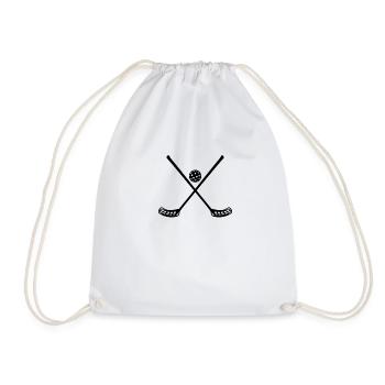 Floorball , perfektes Geschenk, Geburtstag, - Turnbeutel - Weiß - Vorne