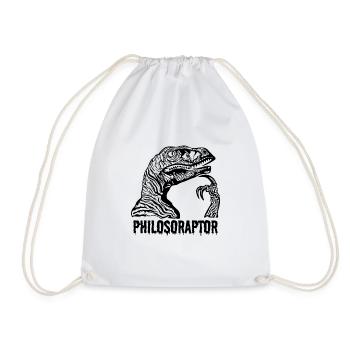 Philosoraptor Velociraptor Dinosaurier Denkerpose - Turnbeutel - Weiß - Vorne