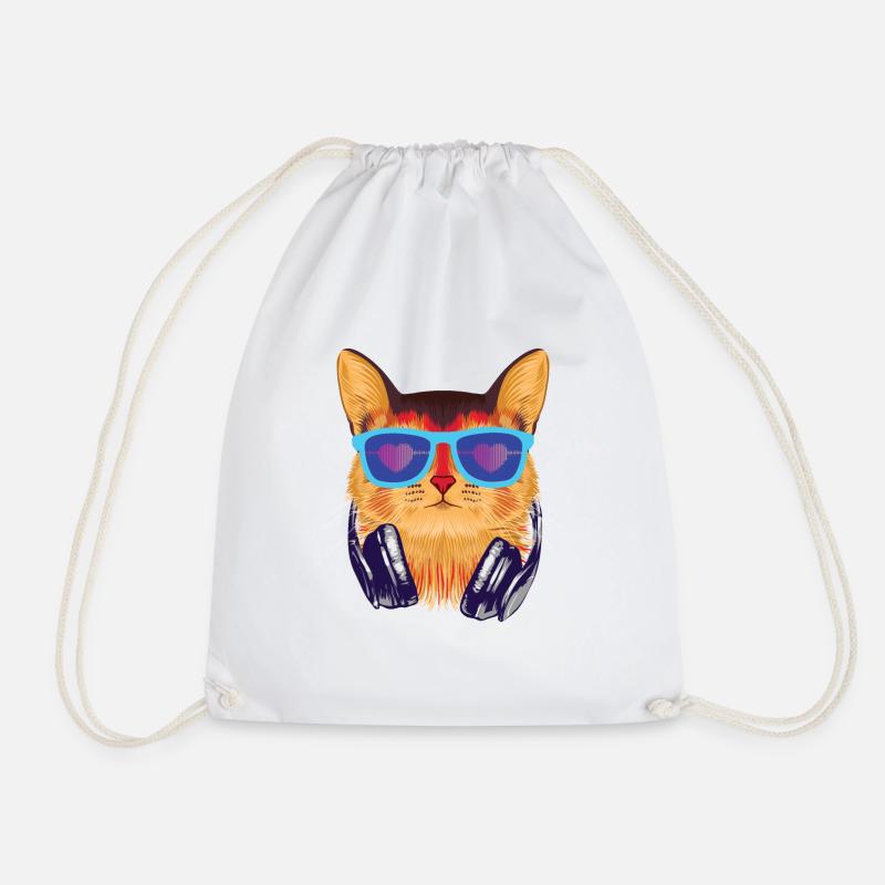 The CoolCat - Drawstring Bag - white