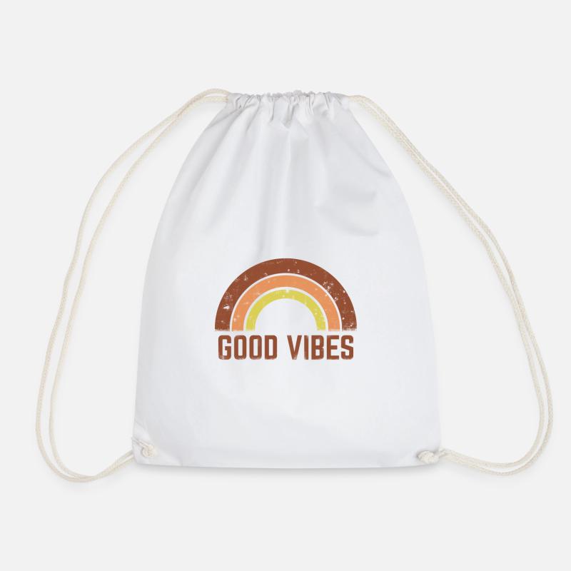 Mr. & Mrs. Good Vibes - Drawstring Bag - white