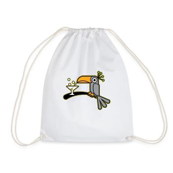 Moderne Tukan Tiki oiseau cadeau zoo animal - Sac de sport léger - blanc - Devant