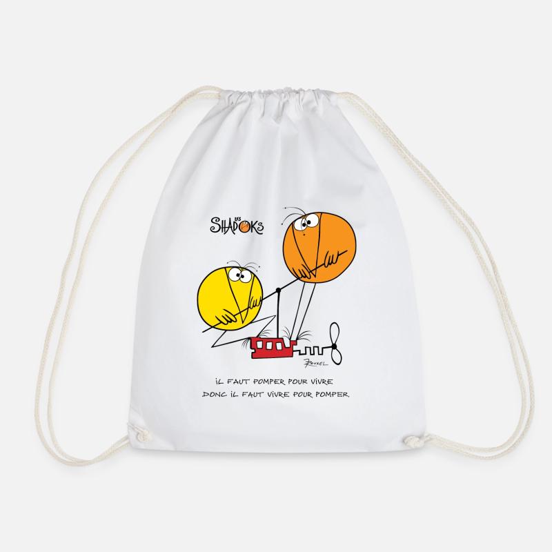 Shadoks pump - Drawstring Bag - white