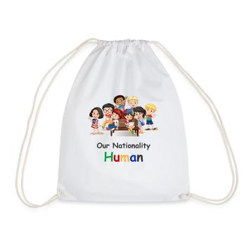 T-shirt de droits de l'homme de nationalité - Sac de sport léger - blanc - Devant