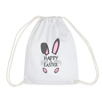 Joyeux lapin de Pâques - Sac de sport léger - blanc - Devant