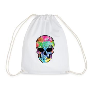 Tête de mort - Sac de sport léger - blanc - Devant