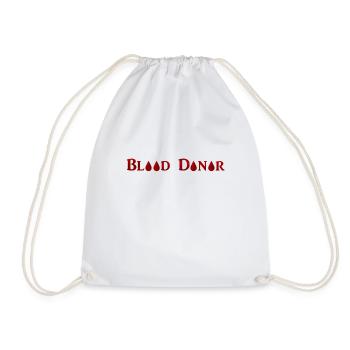 Blood donor - Drawstring Bag - white - Front