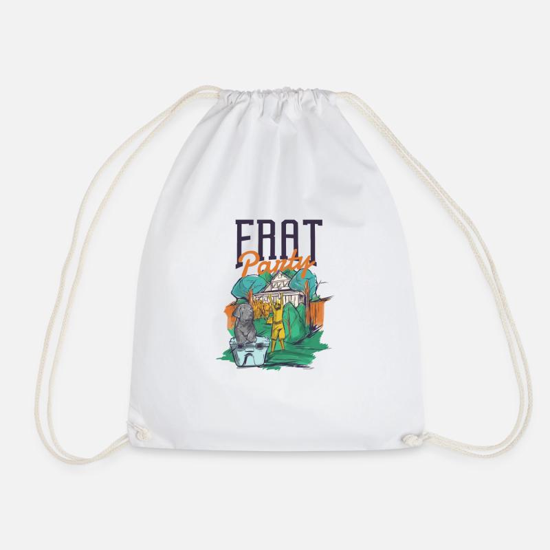 Frat party fun connection gift - Drawstring Bag - white