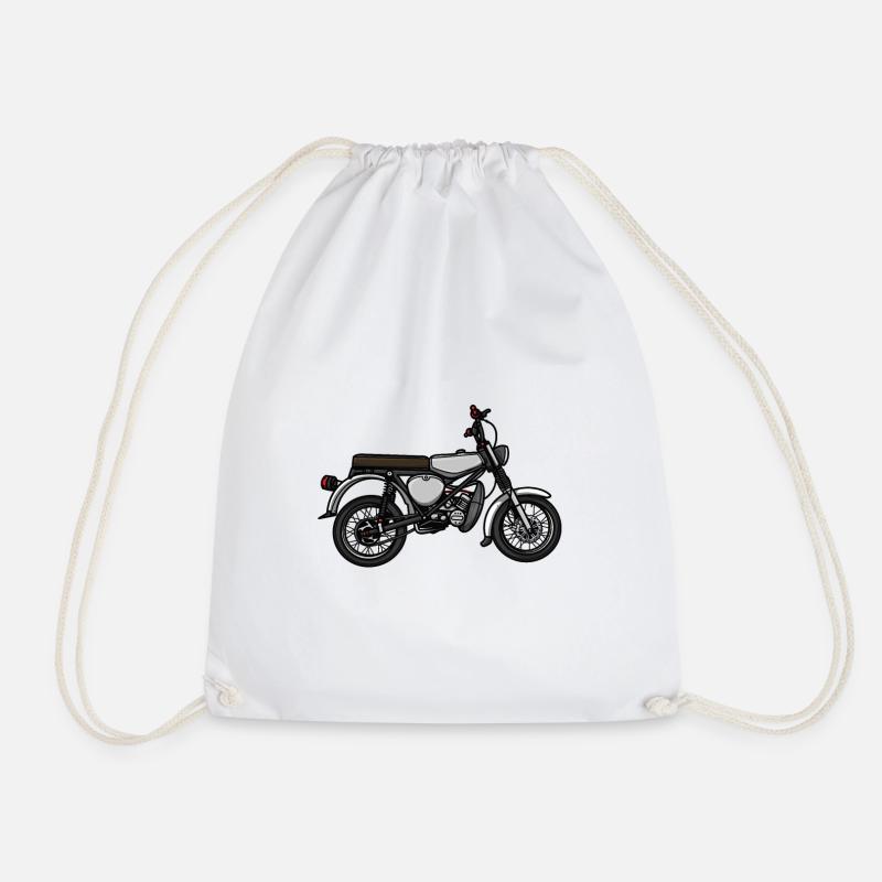 Simson s50 Moped - Turnbeutel - Weiß