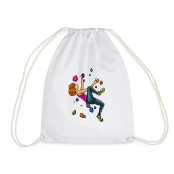 Escalade salle d’escalade escalade Bouldern cadeau - Sac de sport léger - blanc - Devant
