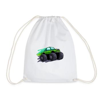 Monstre Truck Drapeau Usa America Drôle Cadeau - Sac de sport léger - blanc - Devant