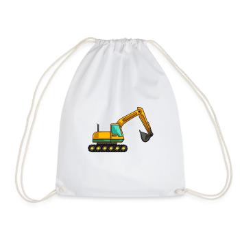 Cadeau drôle de travailleur de conducteur de dragage d'excavatrice - Sac de sport léger - blanc - Devant