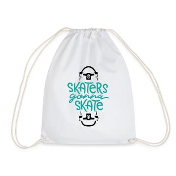 Skaters gonna Skate tee shirts - Sac de sport léger - blanc - Devant