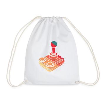 Vintage Joystick - 90s - Drawstring Bag - white - Front