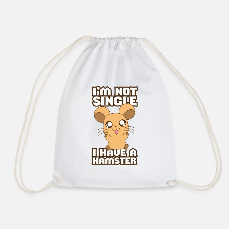 I have a hamster - Drawstring Bag - white