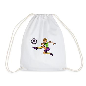 Fußball Fußballspieler Fußballer Spieler Geschenk - Turnbeutel - Weiß - Vorne