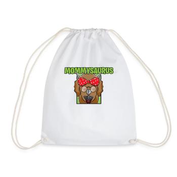 Dinosaur Dino T-Rex Mom Mother Mom Gift - Drawstring Bag - white - Front