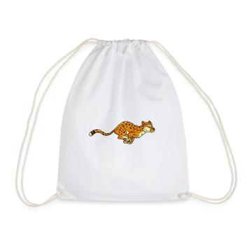 Cheetah Pumas Jaguar Leopard Predator Animal Gift - Drawstring Bag - white - Front