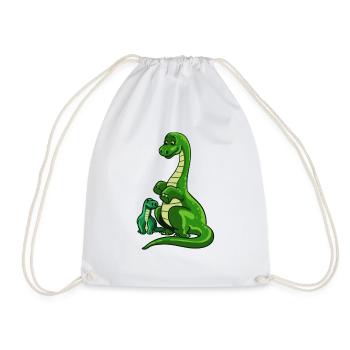 Dinosaure Dino T-Rex maman maman cadeau maman - Sac de sport léger - blanc - Devant