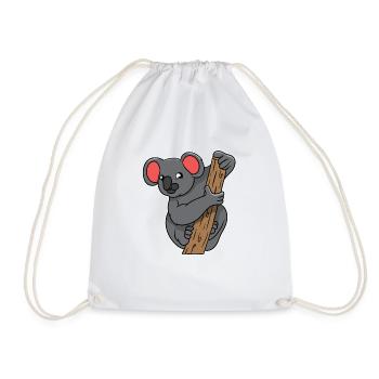 Koala Panda Panda Ours Drôle d’amour des animaux cadeau - Sac de sport léger - blanc - Devant