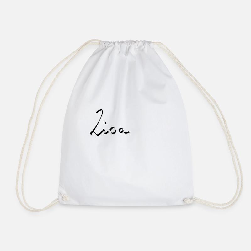 Lisa name love gift - Drawstring Bag - white