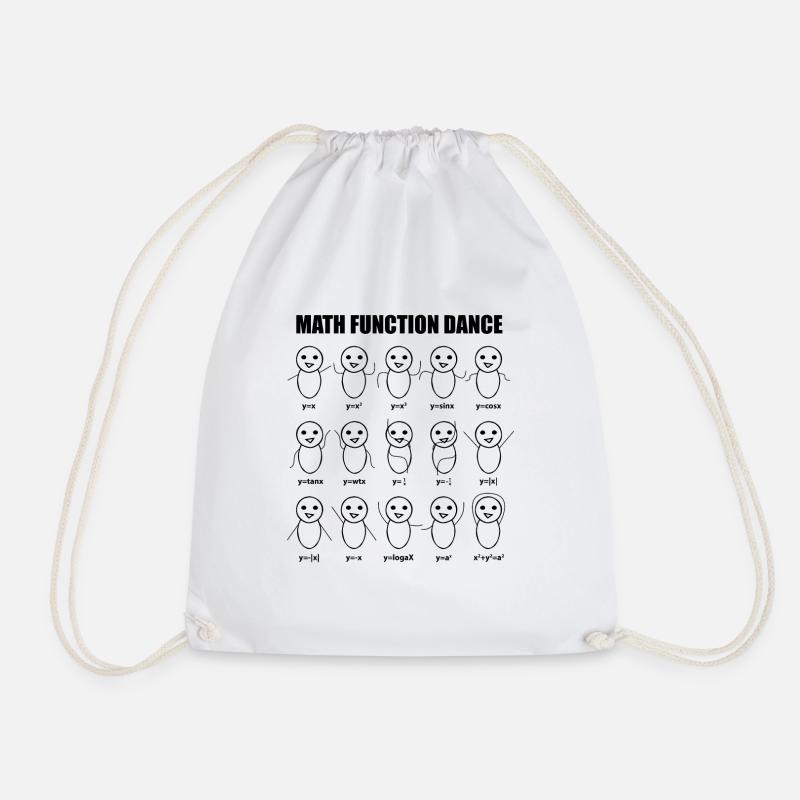 Math Function Dance - Drawstring Bag - white