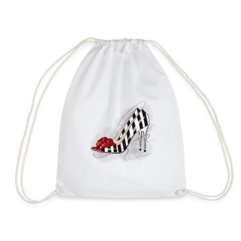 Sexy high heels - Drawstring Bag - white - Front
