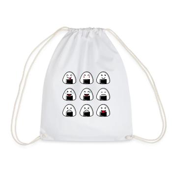 Sushi emoticons - Drawstring Bag - white - Front