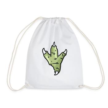 Dino Foot - Drawstring Bag - white - Front