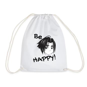 Conception de chemise cool Manga Be Happy - Sac de sport léger - blanc - Devant