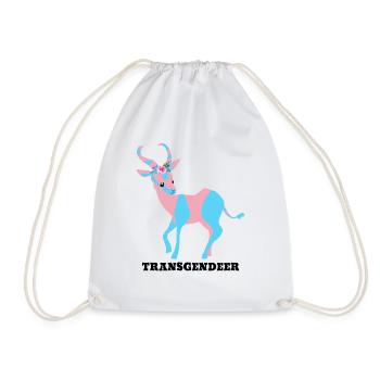 Transgendeer - Drawstring Bag - white - Front