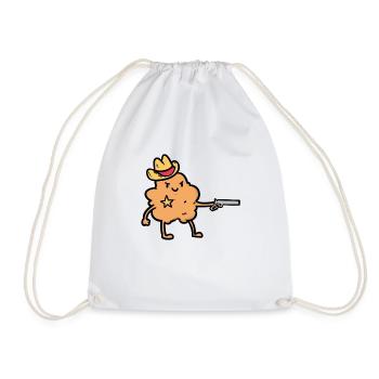 Popcorn Sheriff - Turnbeutel - Weiß - Vorne