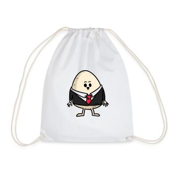 Œuf en costume - Sac de sport léger - blanc - Devant