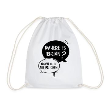 where is Brian ?, Brian is in the kitchen - Sac de sport léger - blanc - Devant