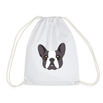 Cadeau de race chien - Sac de sport léger - blanc - Devant