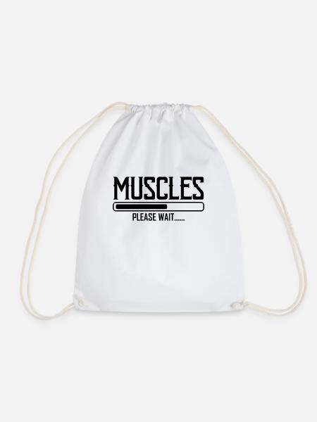Bodybuilding Fitness - Turnbeutel - Weiß