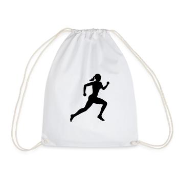 Coureuse, les femmes courent, les femmes courent - Sac de sport léger - blanc - Devant