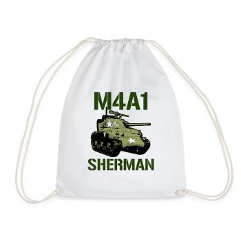 M4A1 SHERMAN militaire tanks us soldats cadeau - Sac de sport léger - blanc - Devant
