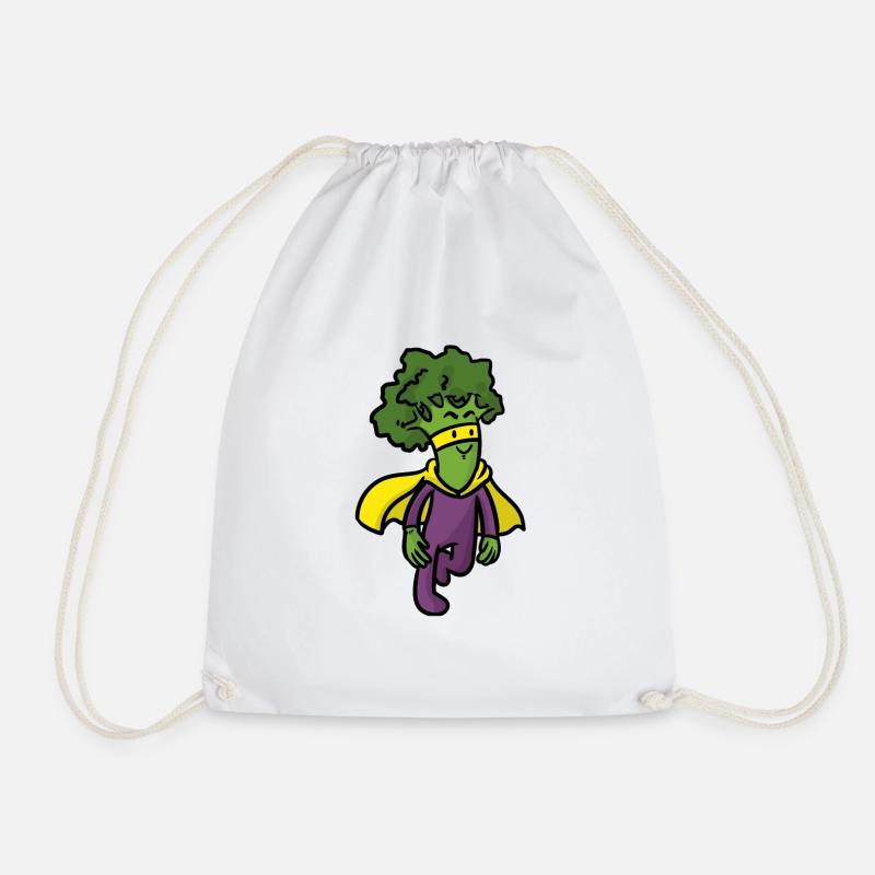 Hero Broccoli Hero Broccoli - Drawstring Bag - white